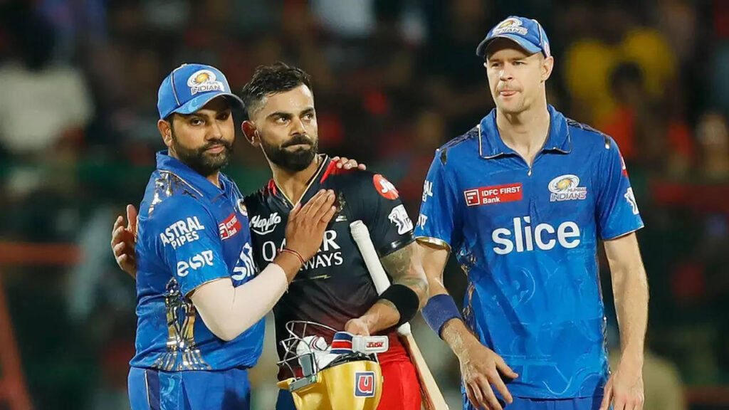 royal challengers bengaluru vs mumbai indians timeline