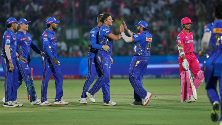 mumbai indians vs rajasthan royals timeline